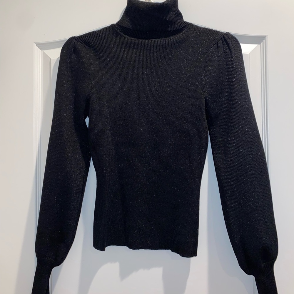 Black turtleneck sweater